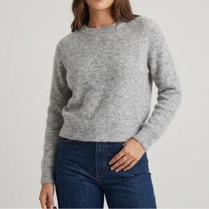 Madewell Heather Gray Cashmere Crewneck Sweater